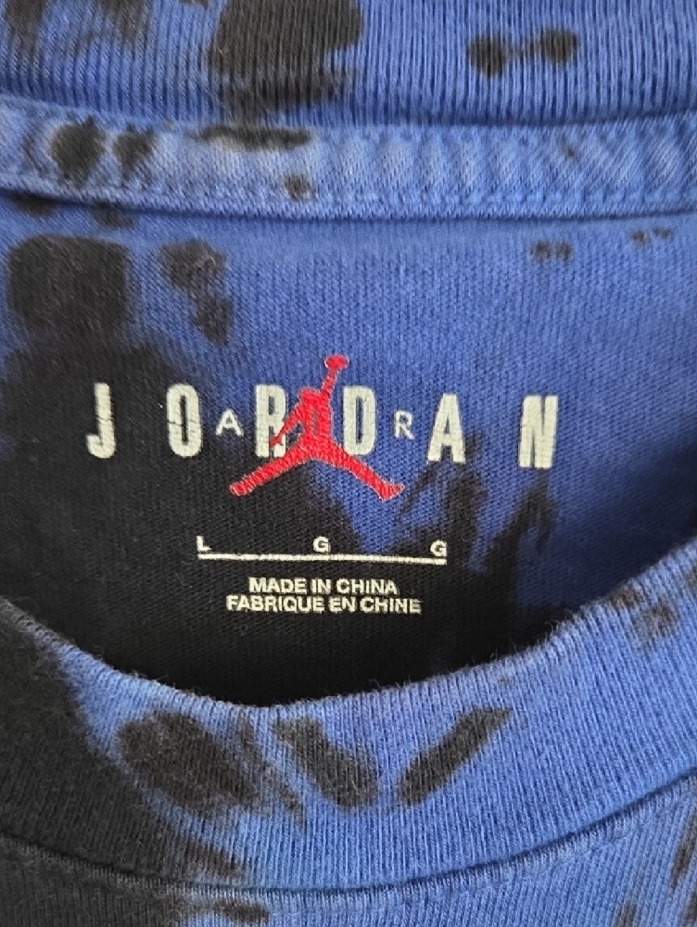 Jordan Tie-Dye Short Sleeve Tee in Blue, Black & Pink - Picture 2 of 4
